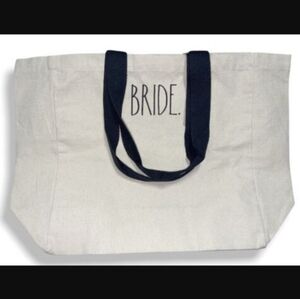 Rae Dunn Bride Large Canvas Tote Bag NWT